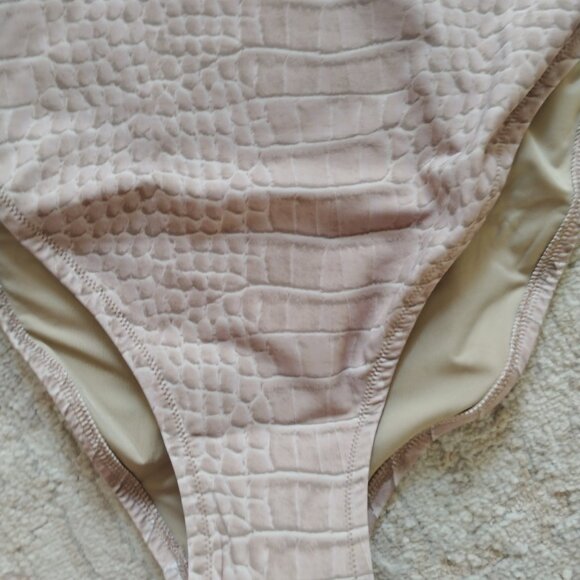 NEW Skims signature Scoop Neck One Piece size XL/Dune Crocodile Print - Picture 10 of 11